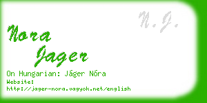 nora jager business card