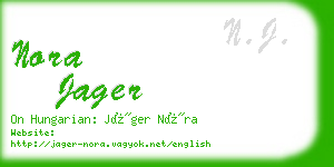 nora jager business card